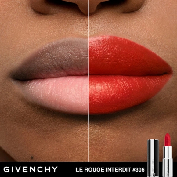 Givenchy Rouge Intense Silk Satin Lipstick N306 Carmin Escarpin & Free Sample - Picture 10 of 12